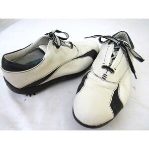 Footjoy LoPro Collection 97124 Womens Golf‎ Shoes Size 9 White Black Soft Spikes